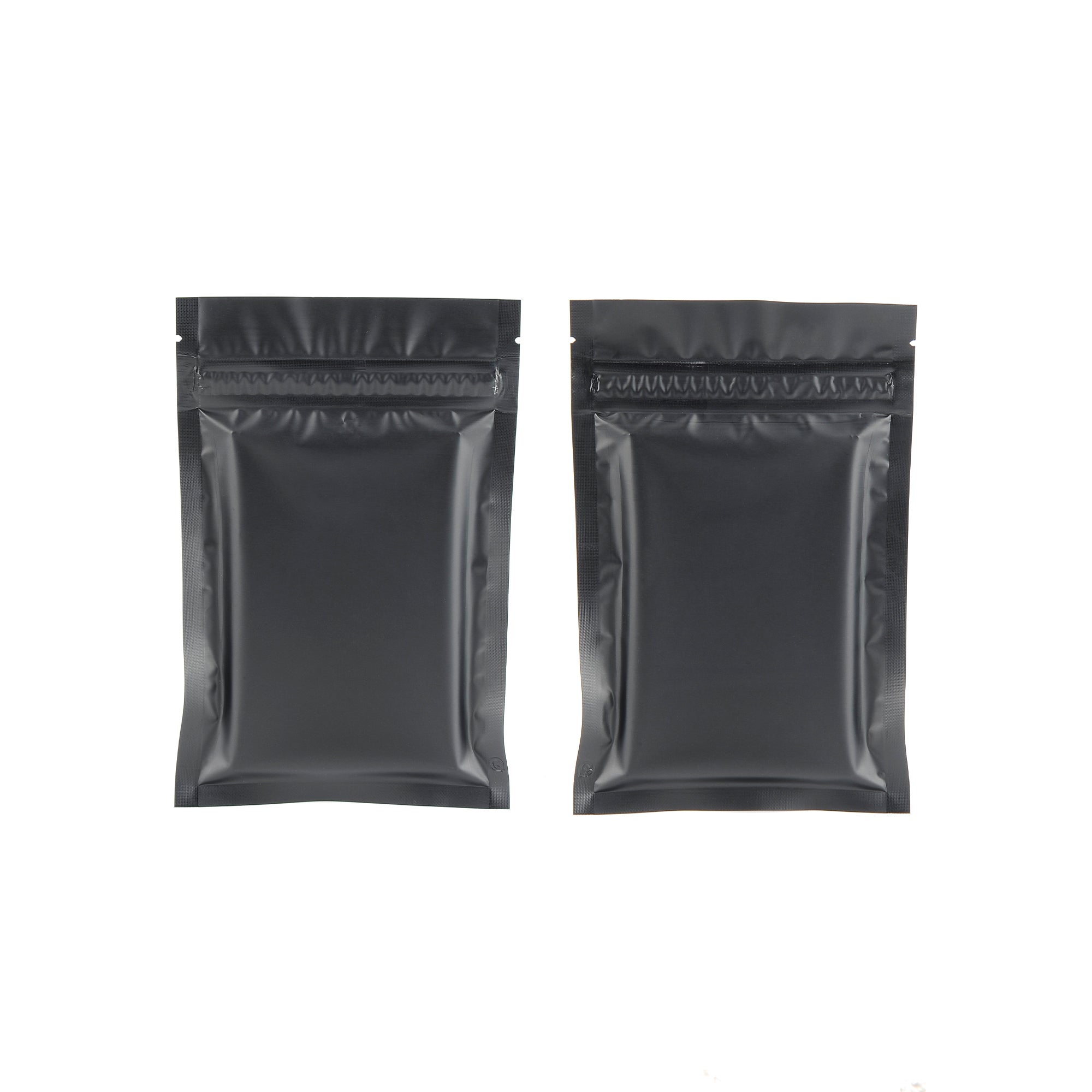 QQ Studio Purple Matte Flat Mylar Bags With Window - Resealable, Food Grade, Multipurpose Pouches (Assorted Sizes)